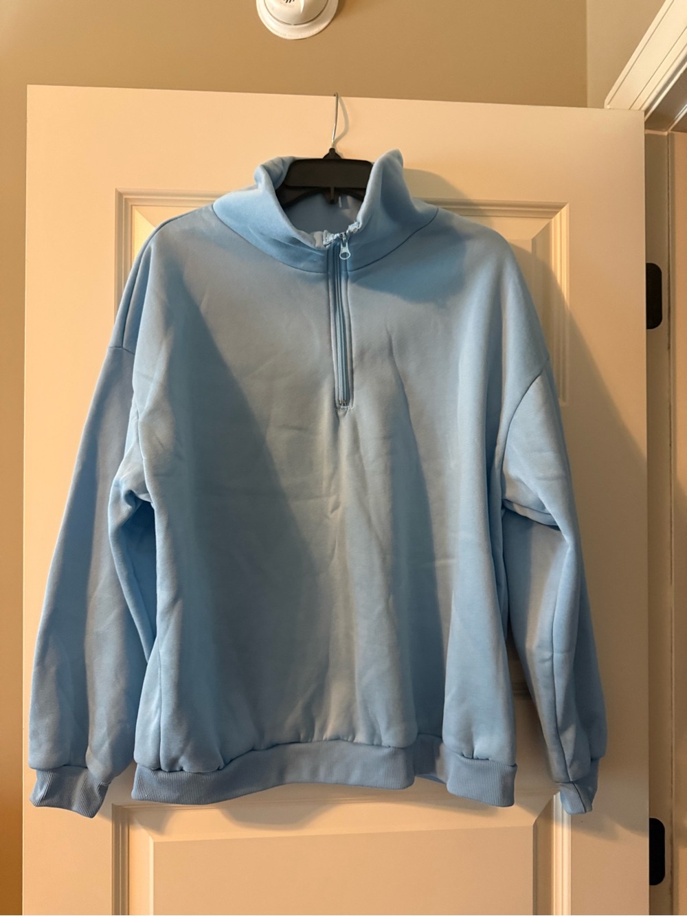 Light Blue Half-Zip Sweater